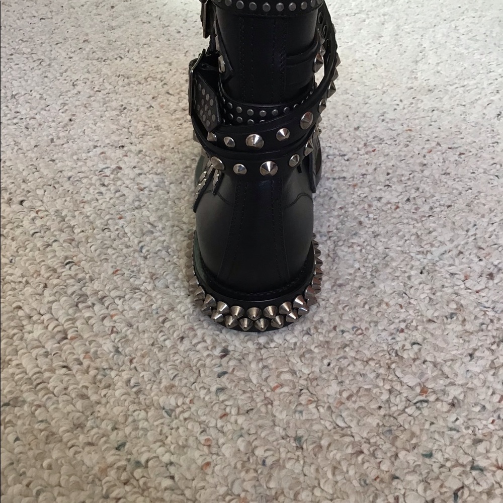 SAINT LAURENT BLACK STUDDED RANGER BOOTS - Picture 3 of 4